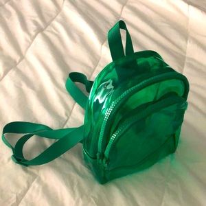 Green clear mini backpack